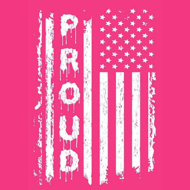 American Flags and Text Graphics