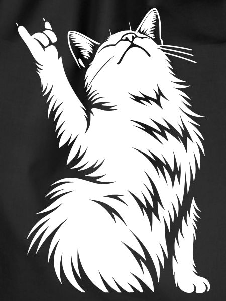 Rock Katze – Devil Horns Silhouette