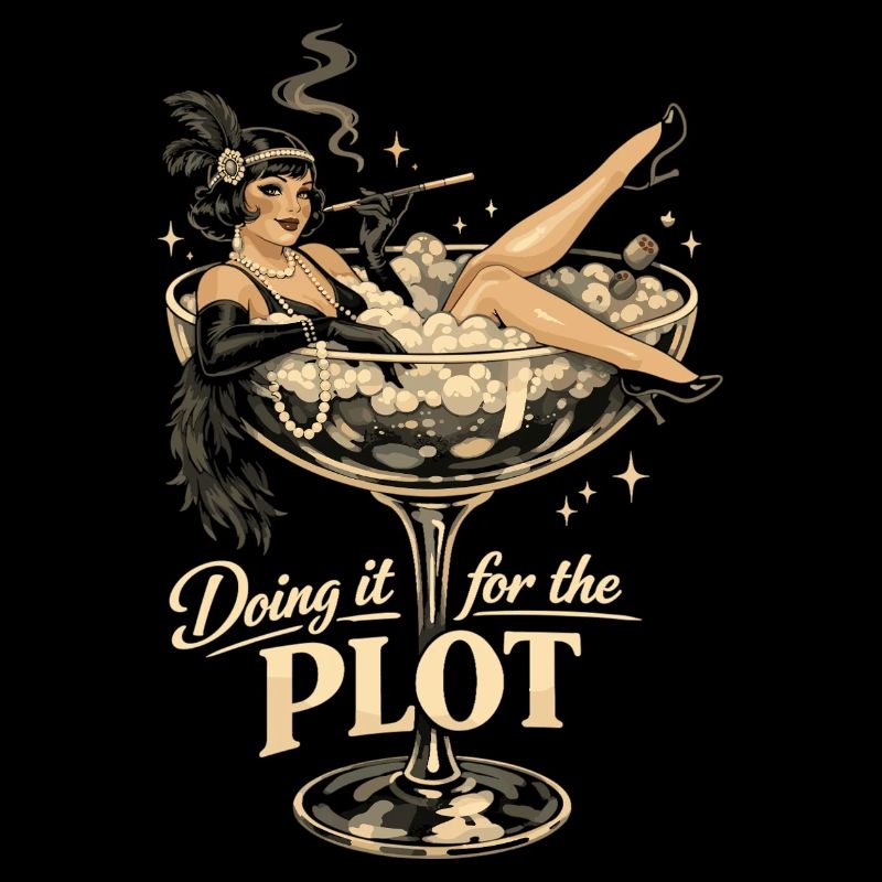 Doing it for the plot: Elegant flapper woman