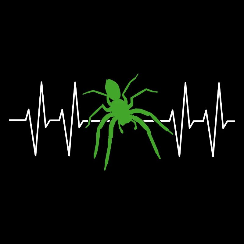 Big spider with heart line I love spiders
