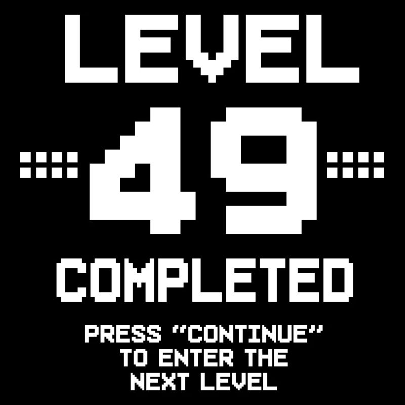49 Geburtstag Gamer Level 49 Complete