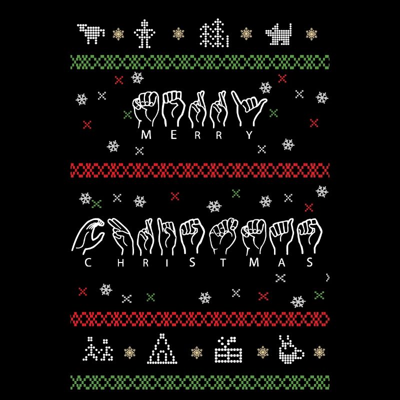 Merry Christmas Sweatshirt in Gebärdensprache