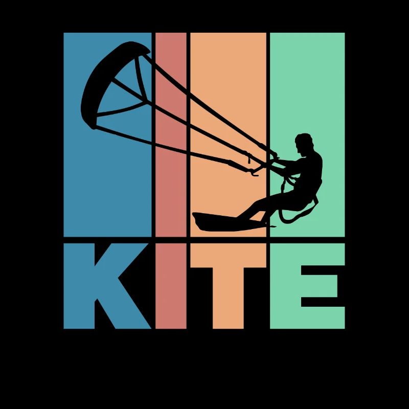 Kite Silhouette Gift Kitesurfer Waves Surfing