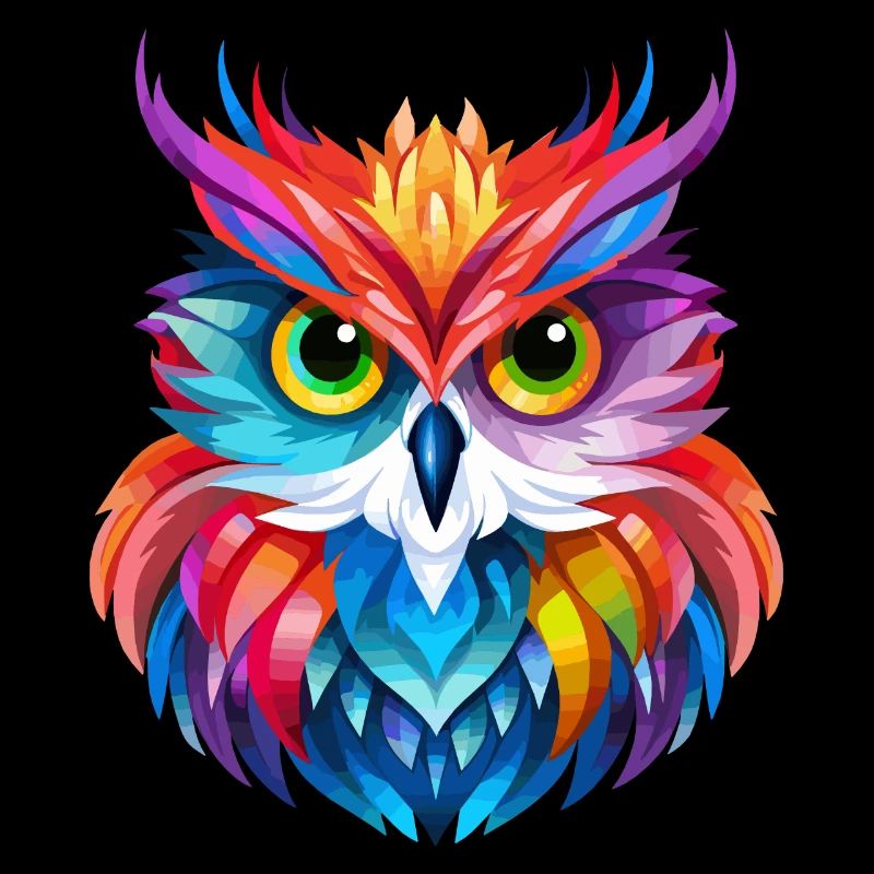 Conception de hibou coloré