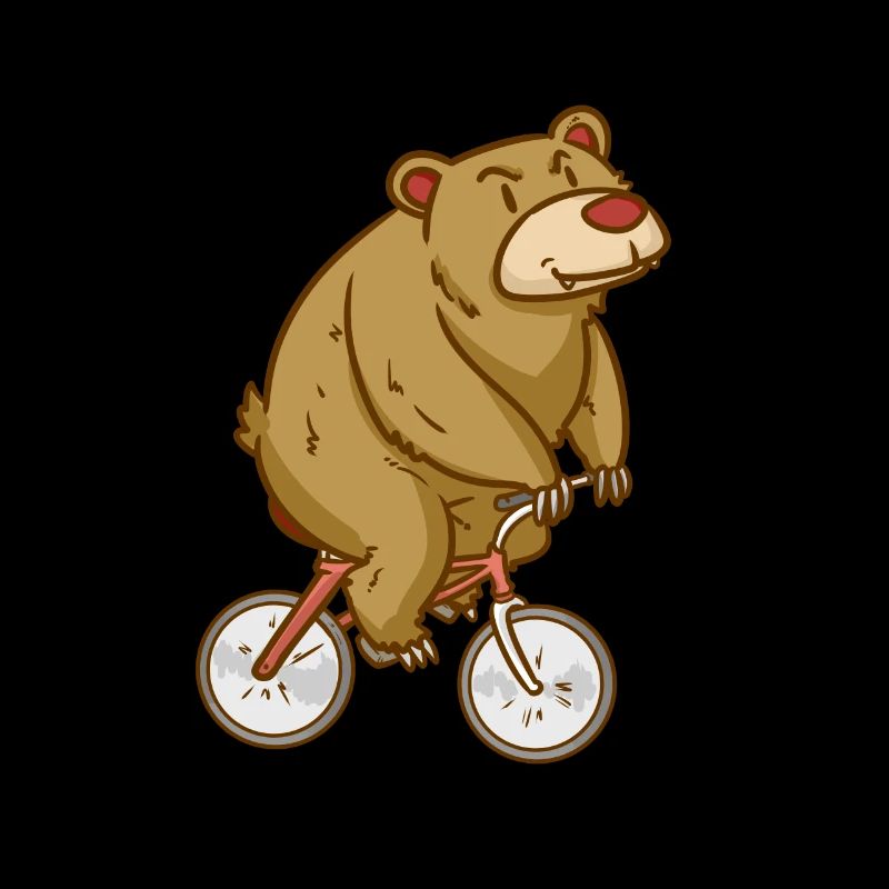 Bicycle bear brown bear on a bicycle for children
