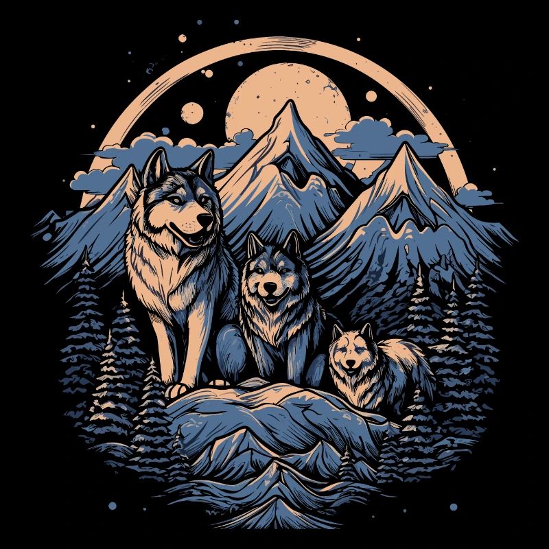 Wolf Wild Forest Animal Wolves Landscape Wolf Pack