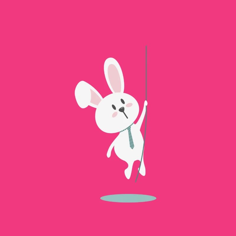 Mignon lapin de Pâques avec cravate – Design de lapin