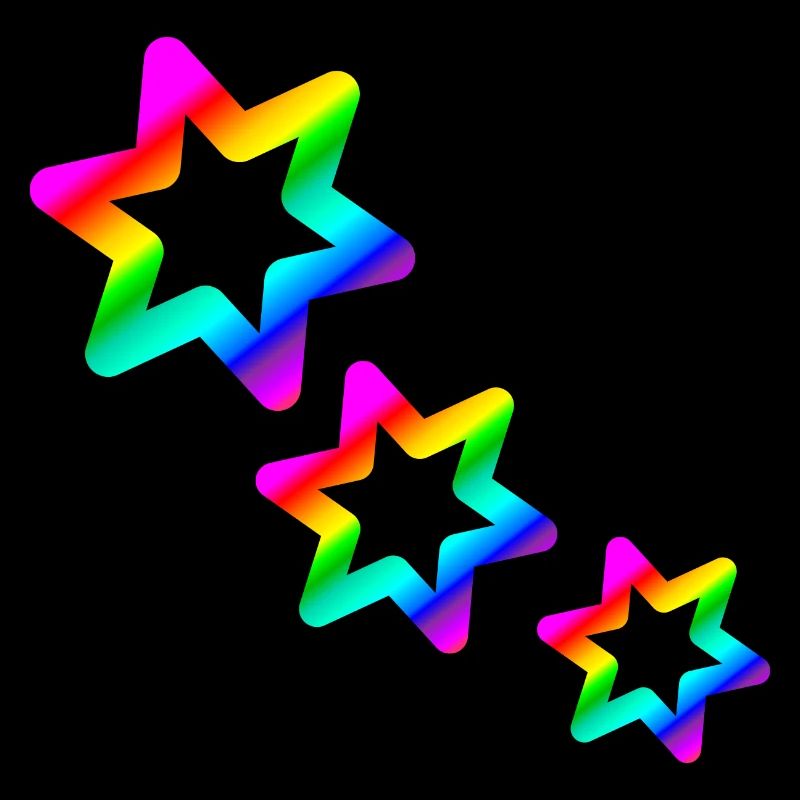 bunte Sterne Regenbogen