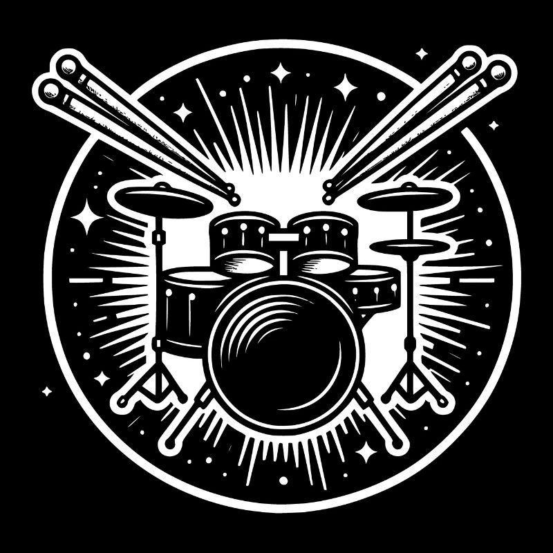 Groupe de rock batteur de batterie