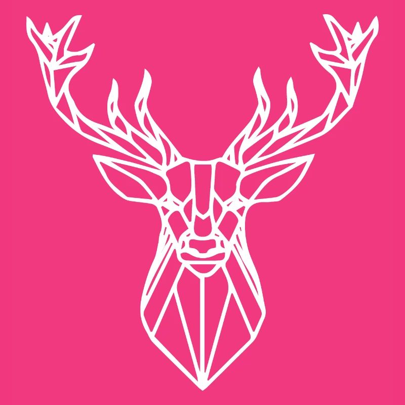 Geometric deer gift idea white