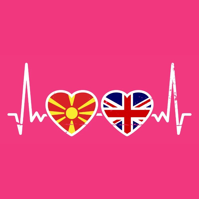 North Macedonia Great Britain Flag