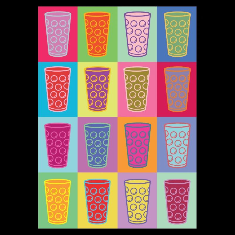 Coloured dubbe glasses