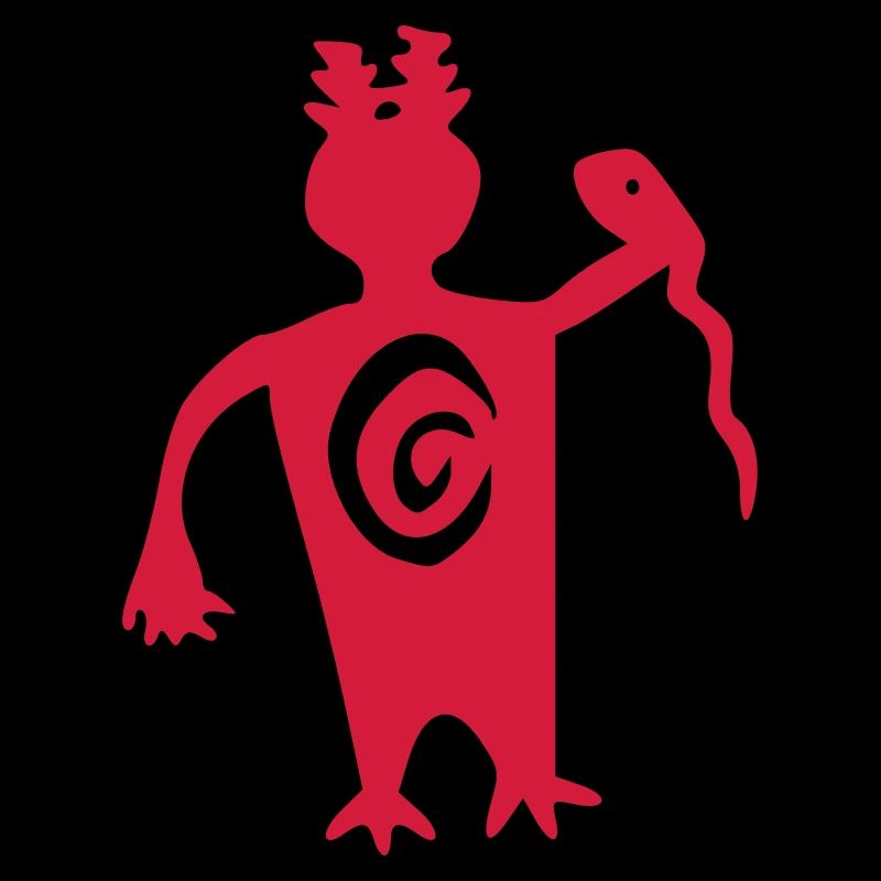 petroglyph shaman vector