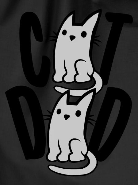 Cat Dad Text Logo