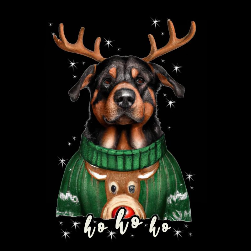 Weihnachtshund Rottweiler