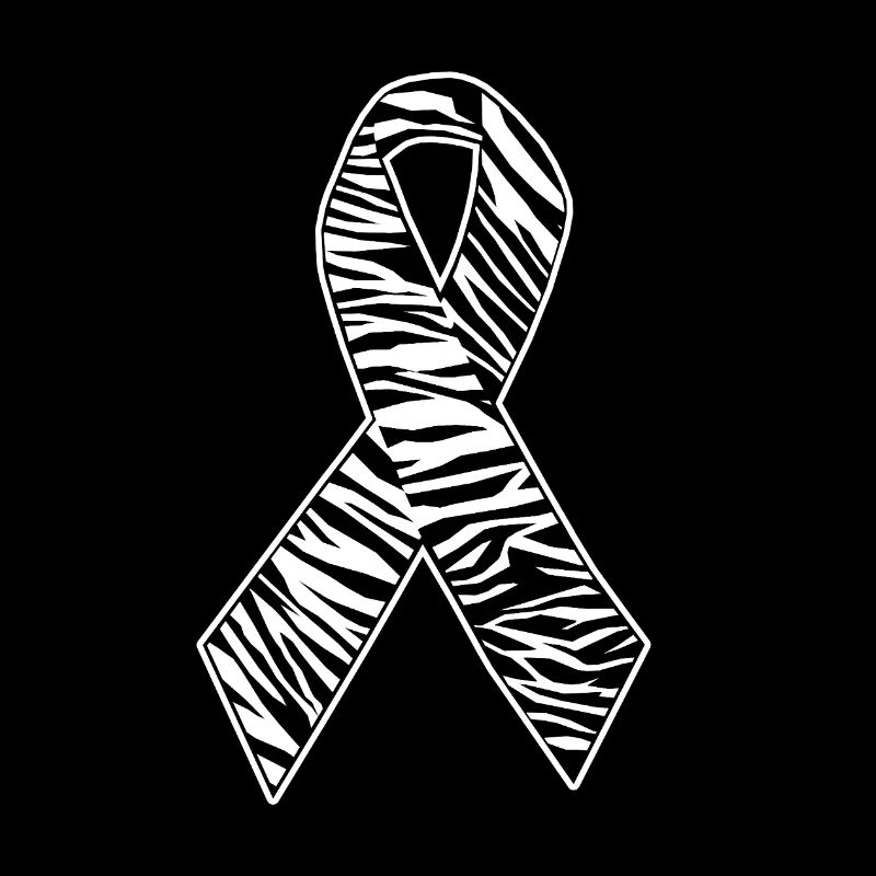 Zebra Print awareness Ribbon