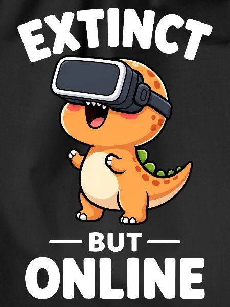 Dino T-Rex Virtual Reality Gamer Spruch