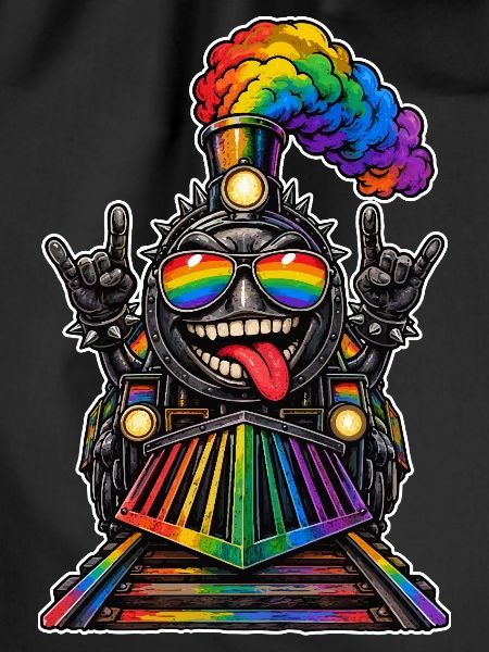 Regenbogenzug im Rock Stil