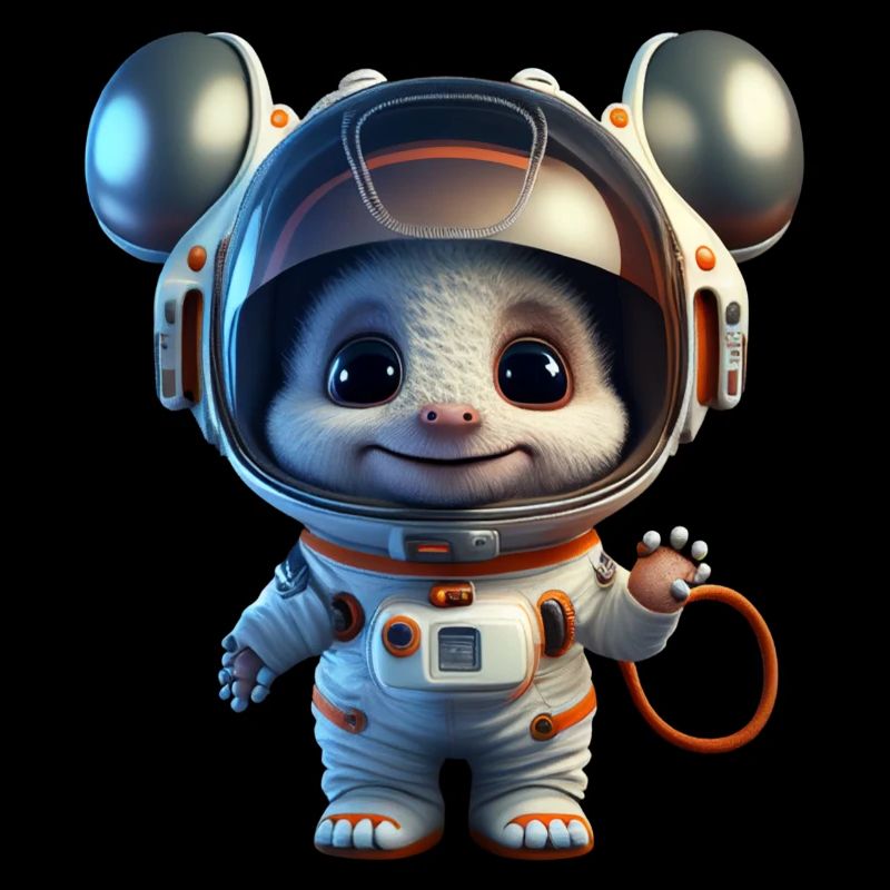 Lächelnde Space Maus