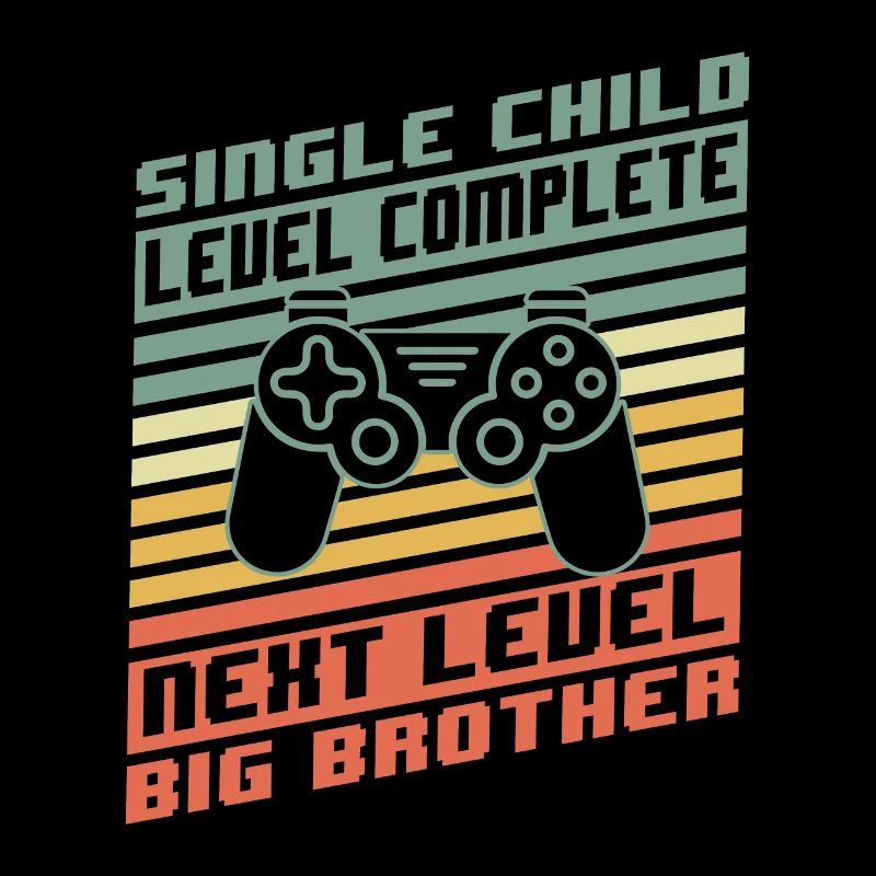 Level Complete Einzelkind Bruder Geburt Geschenk