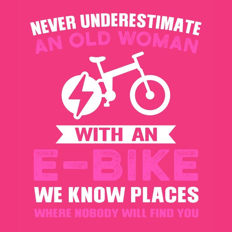 Frau mit einem E-Biking Electric Bicycle Geschenk