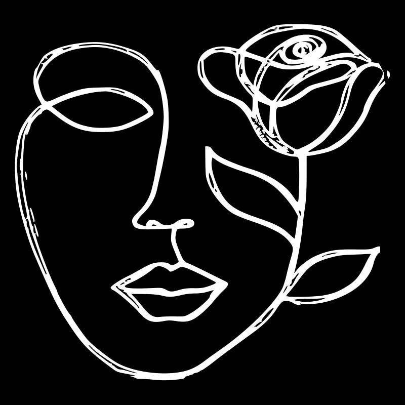 Face with rose