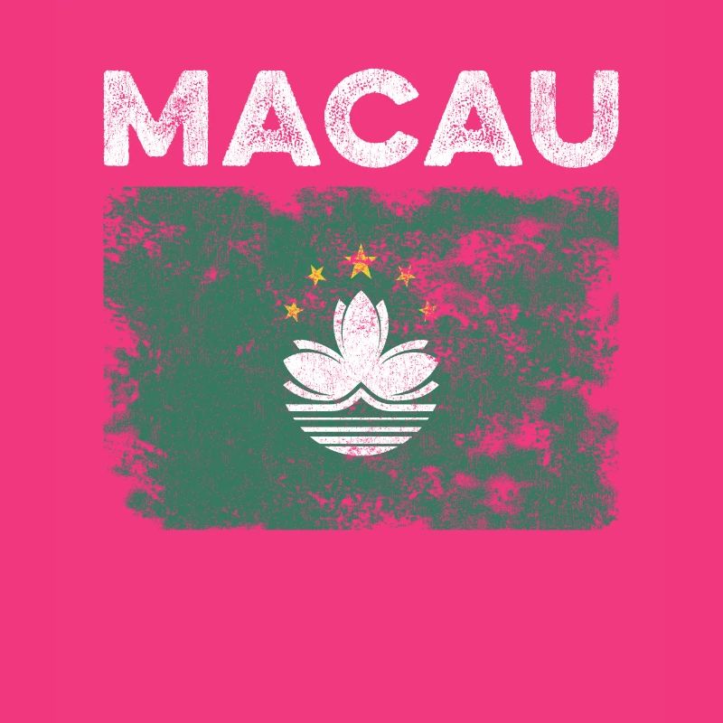 Drapeau de Macao en détresse - Drapeau macanais