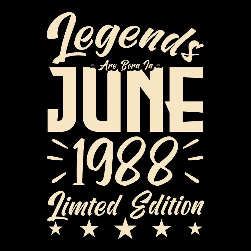 Geboren Juni 1988 Geburtstagsgeschenk 1988.