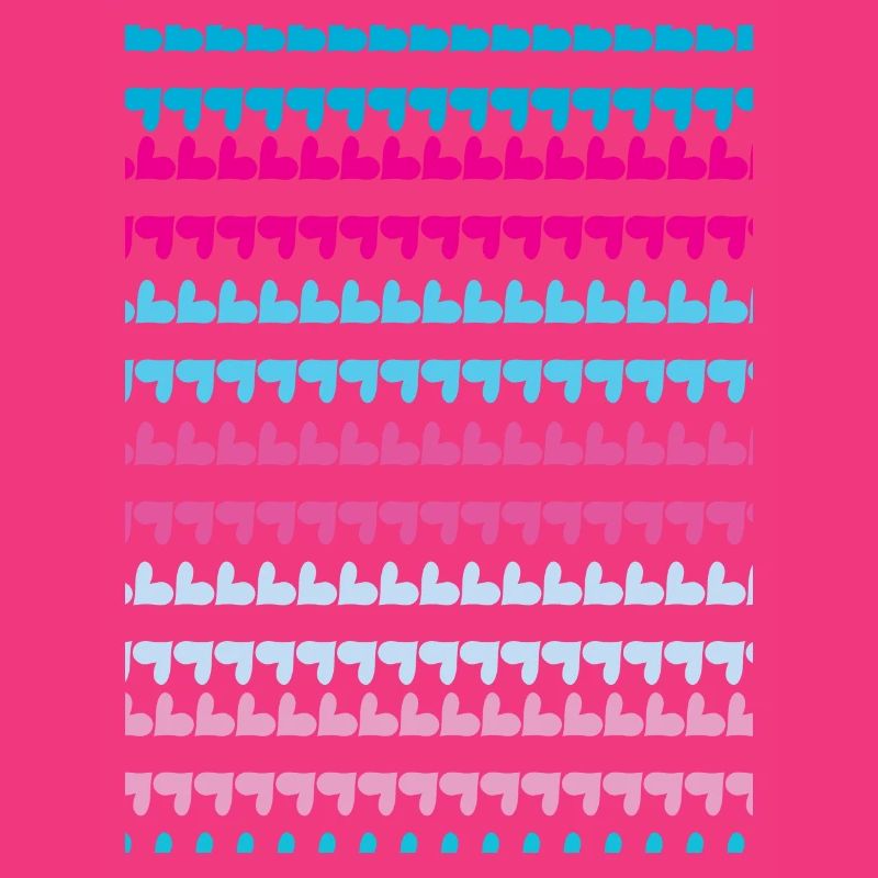 PINK BLUE HEARTS PATTERN