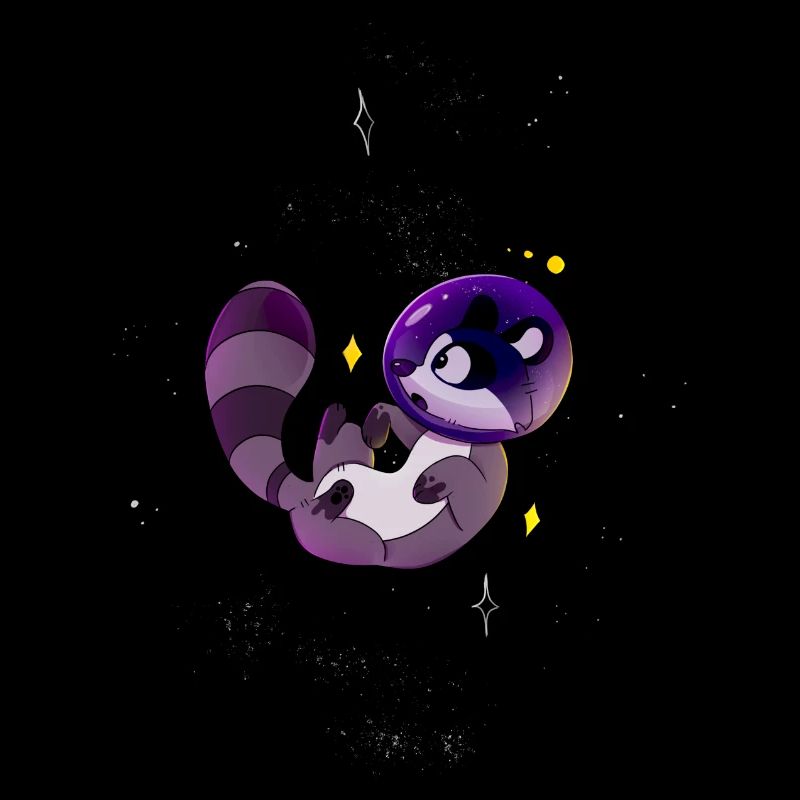 Space Galaxy Raccoon Design