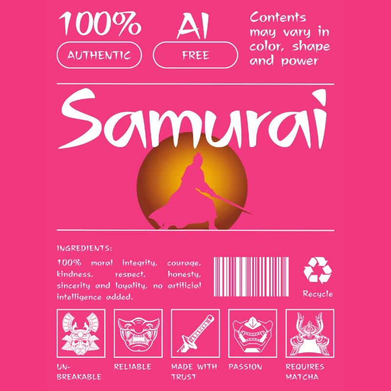 Samouraï devant le coucher du soleil