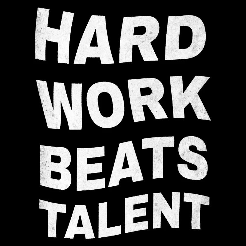 Hard Work Beats Talent Motivational Quote Workout