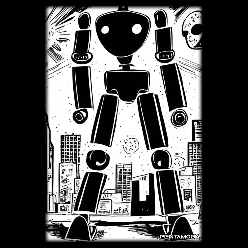 Roboter Comic Zukunft Cyborg Maschine Technik