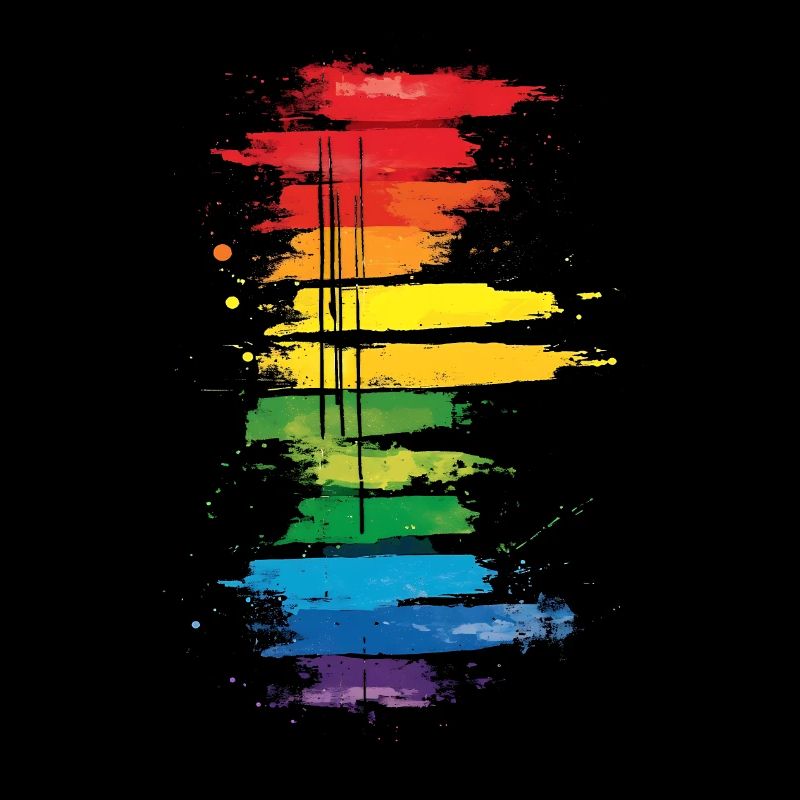 Subtil et cool Dripping Pride drapeau arc en ciel Design