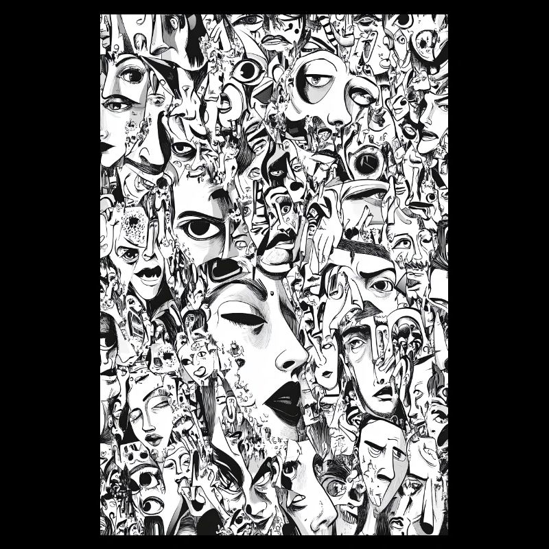 Masken-Mosaik: Gesichtskarussell