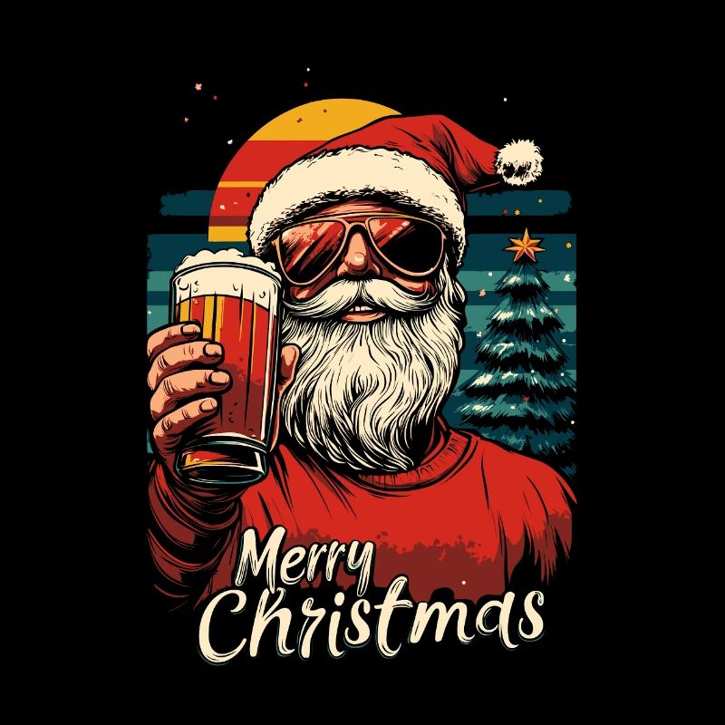 Weihnachtsmann mit Bier