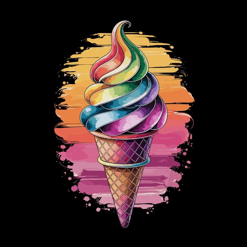 Buntes Eiscreme-Kunstwerk