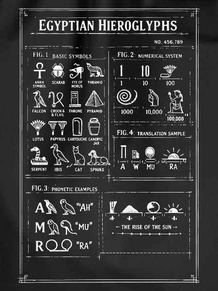 Ancient Egyptian Hieroglyphs Design
