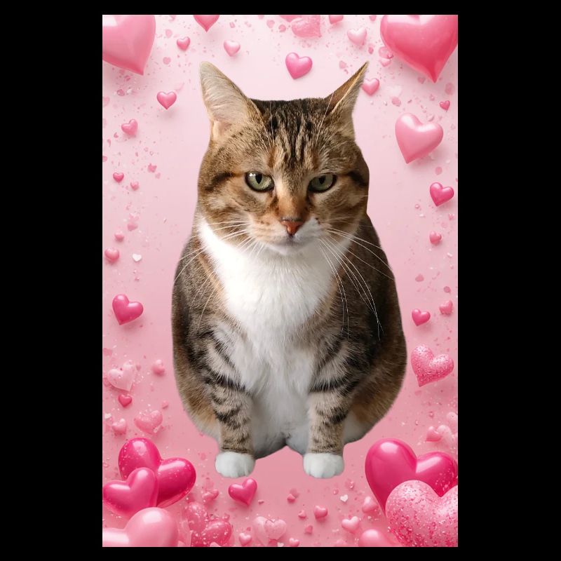Missty chat avec des coeurs