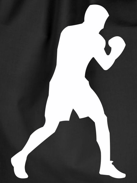 Boxer silhouette in motion