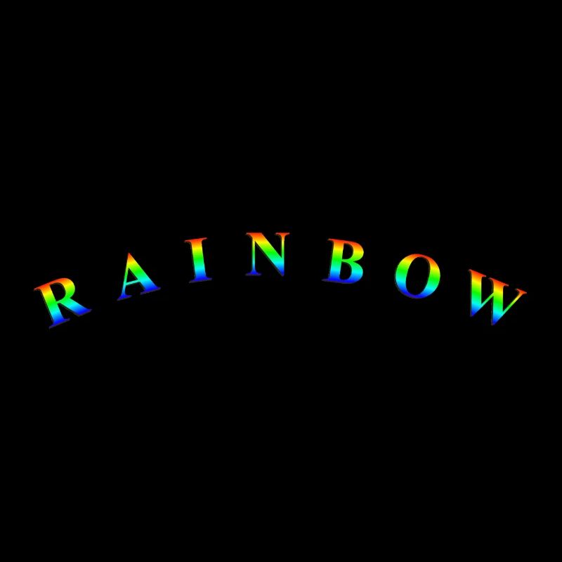 Rainbow-Text-Gebogen