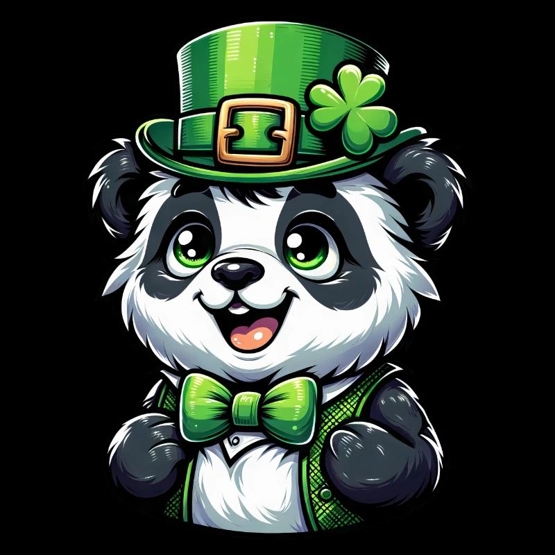 Célébration du panda de la Saint-Patrick