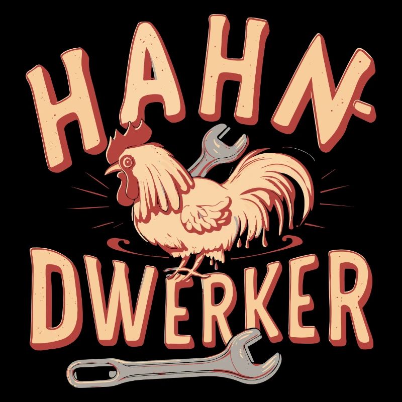 Handwerker-Hahn Lustig Mann Idee Werkzeug Hobby