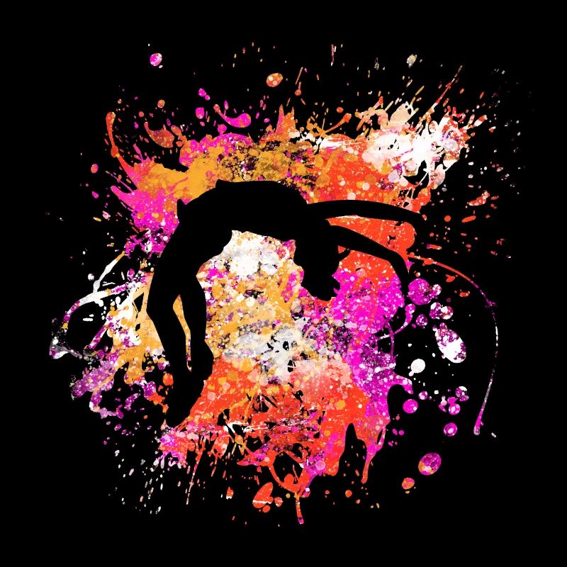 gymnaste turner souffle de couleur