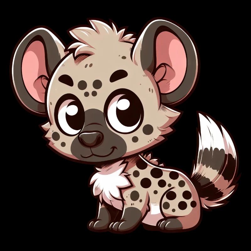 Conception de bande dessinée de bande dessinée de hyène mignonne