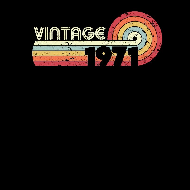 1971 impression vintage, cadeau d'anniversaire Tee. Rétro