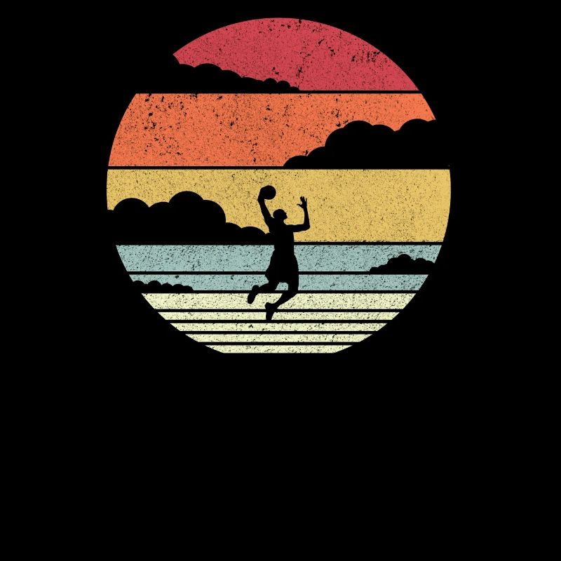 Basketball Graphic. Retro Style Slam Dunk Design