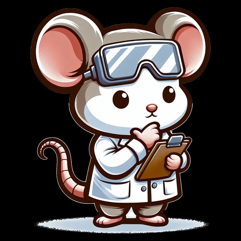 Scientifique de la souris mignonne