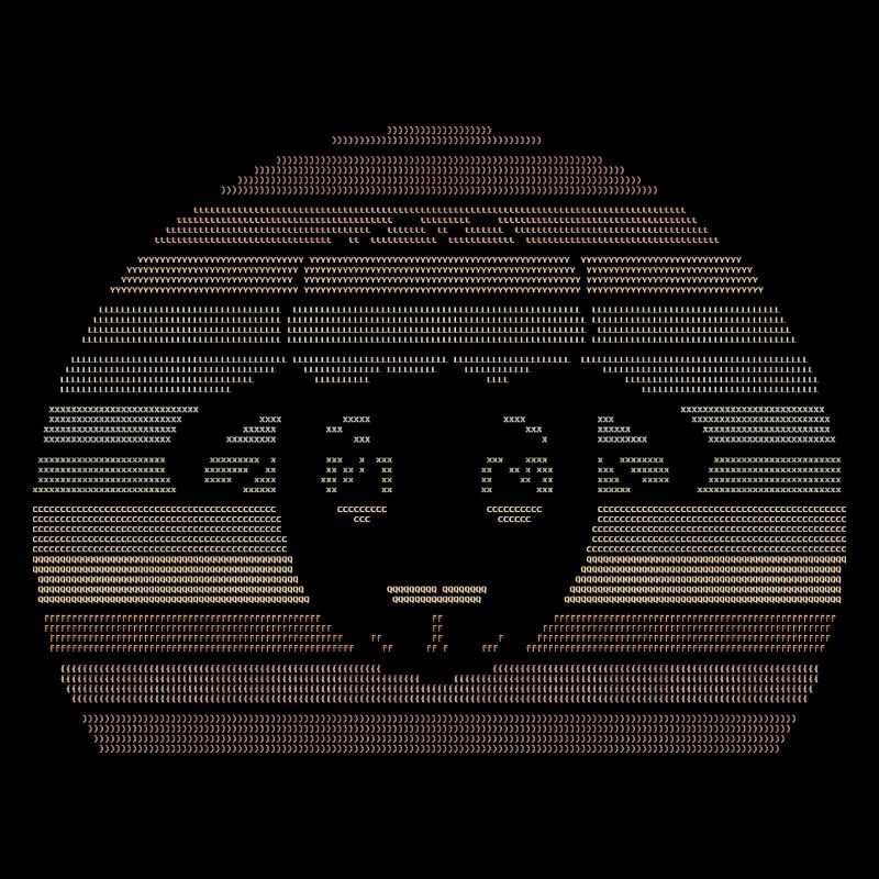 Sunset sheep shepherd and shepherd ASCII