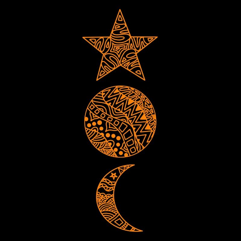 Sun, moon and stars, sky, pattern, symbol